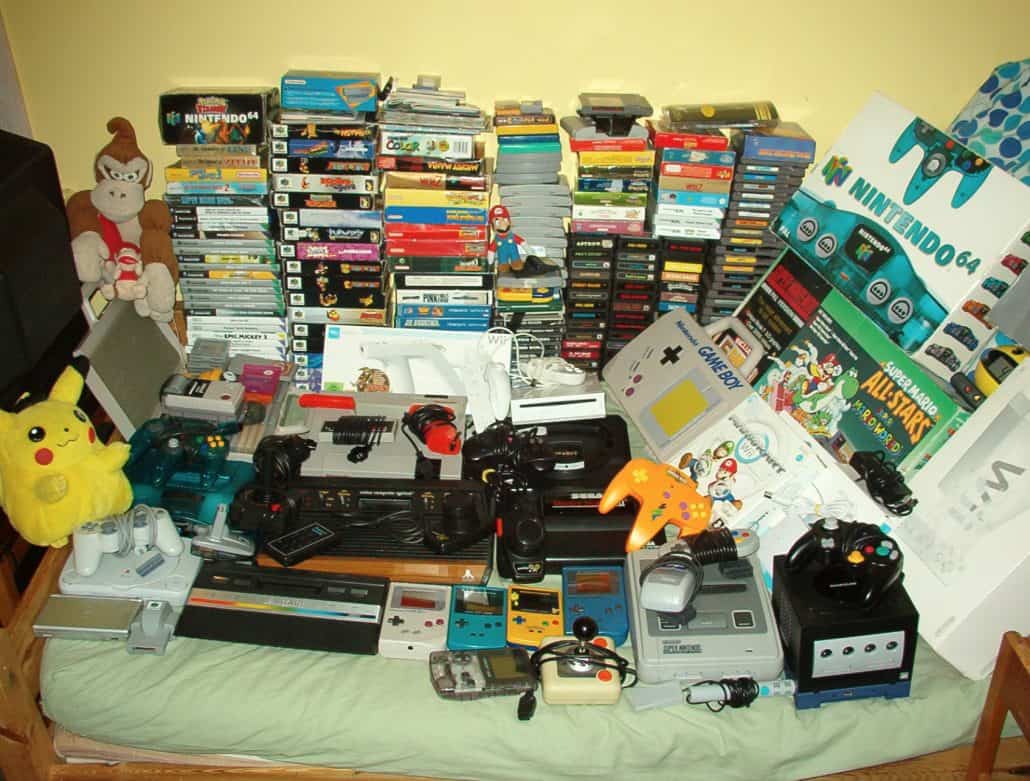a picture of a video game collection